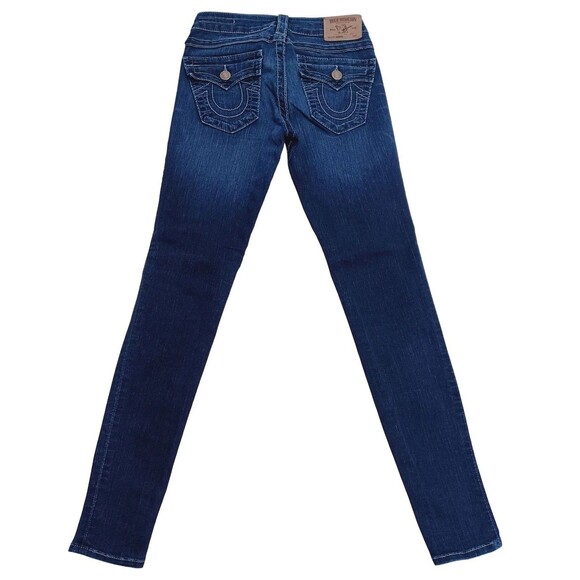 True Religion Serena Women's Skinny Flap Pockets Stretch Jeans Size 25 USA Made - Picture 2 of 16